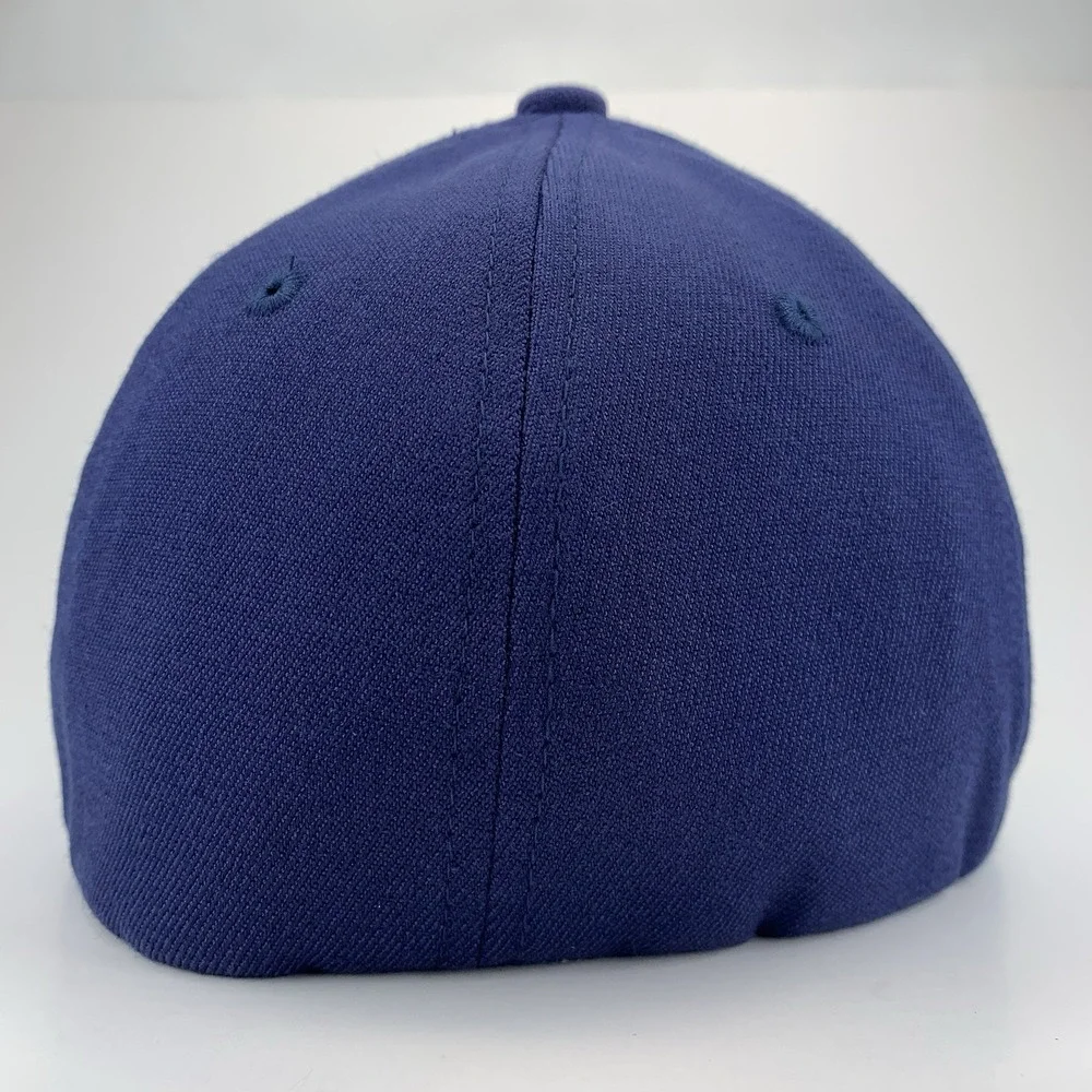 Open Road Ahead Patch Hat Blue Branded Bills S-M Flexfit Stretch Baseball Cap